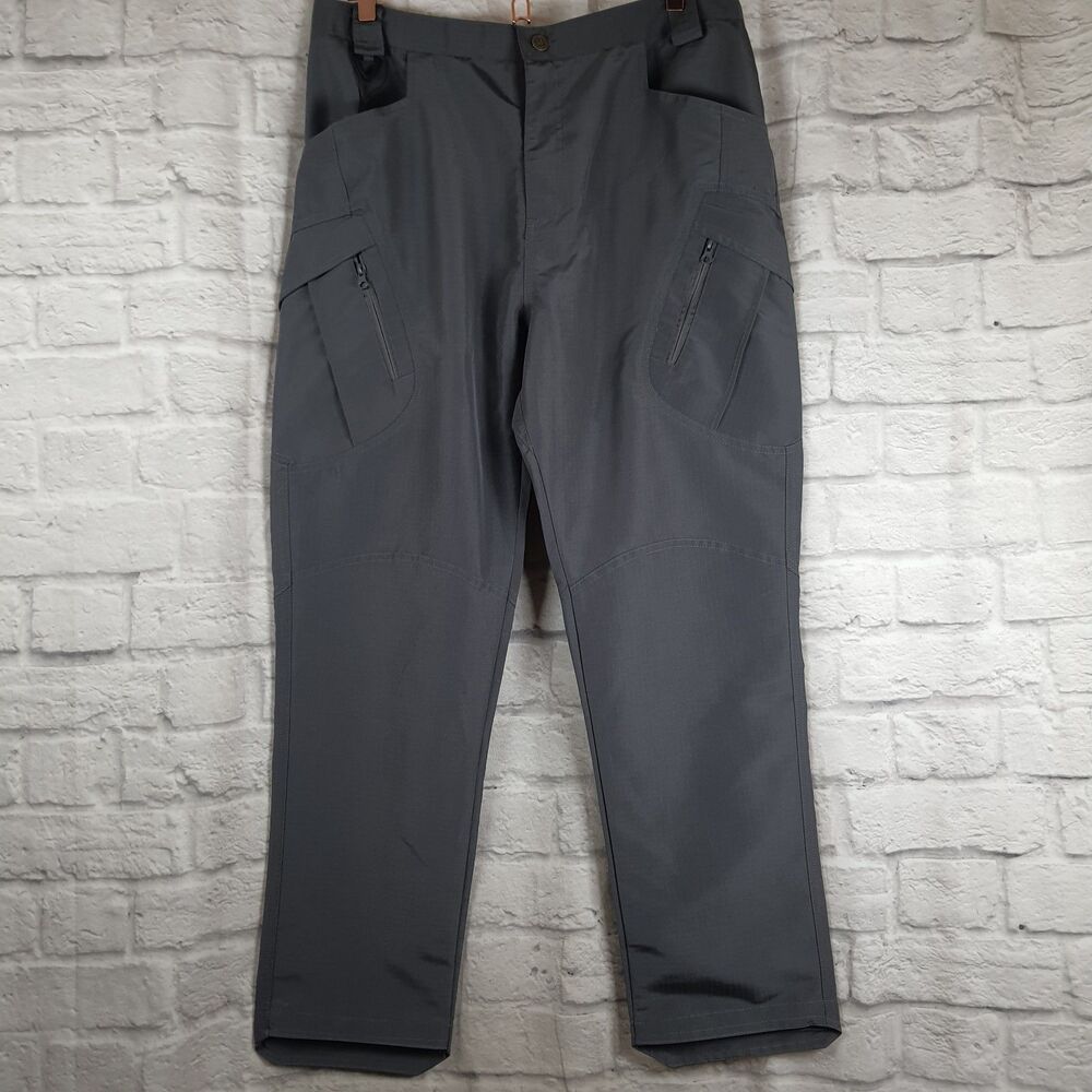 Weather Resistant Hybrid Tech Pant Grey 38x30 Mens 2XL Flex Waist Pockets